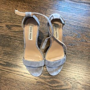 Blue Suede Steve Madden block heels. Good condition. Size 7.5